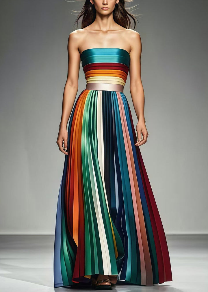 Multicolour Cold Shoulder Chiffon Dress