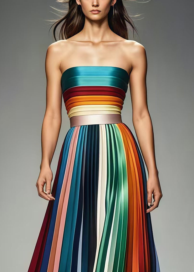 Multicolour Cold Shoulder Chiffon Dress