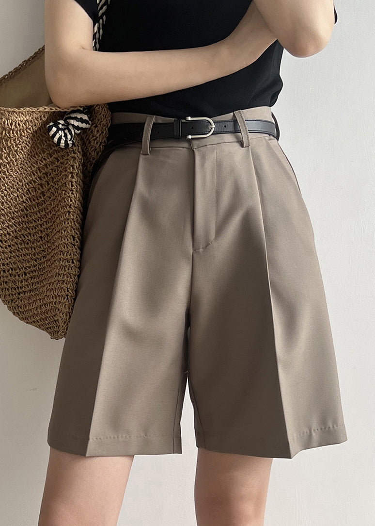 Khaki High Waist Versatile Shorts