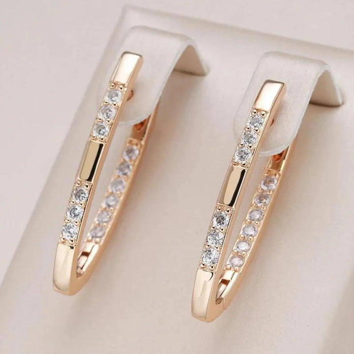 Ruby | Sophisticated earrings with zirconium stones