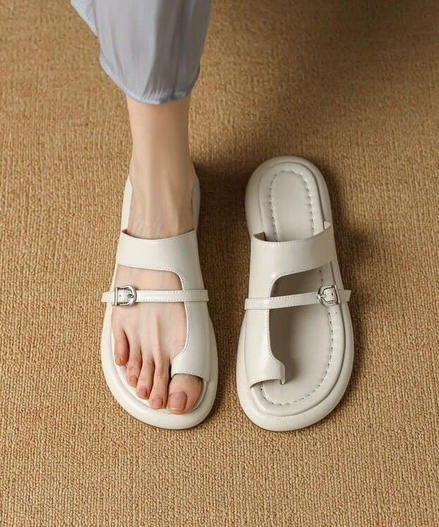 Black Hollow Flip Flop Slide Sandals