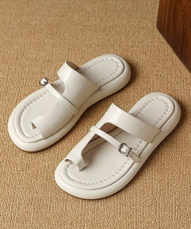 Black Hollow Flip Flop Slide Sandals