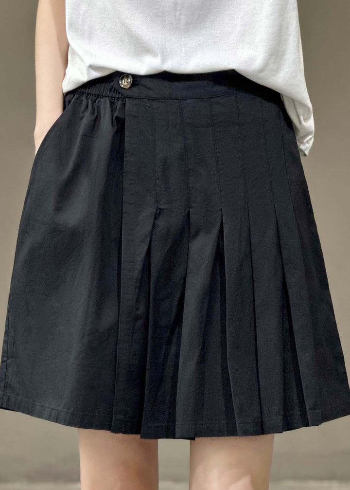 Green Pleated Shorts Skirt