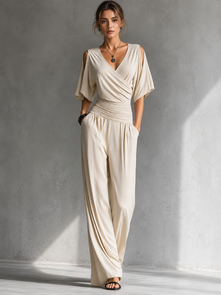 Alia | Elegant Combination with Wrap Top and Wide Leg