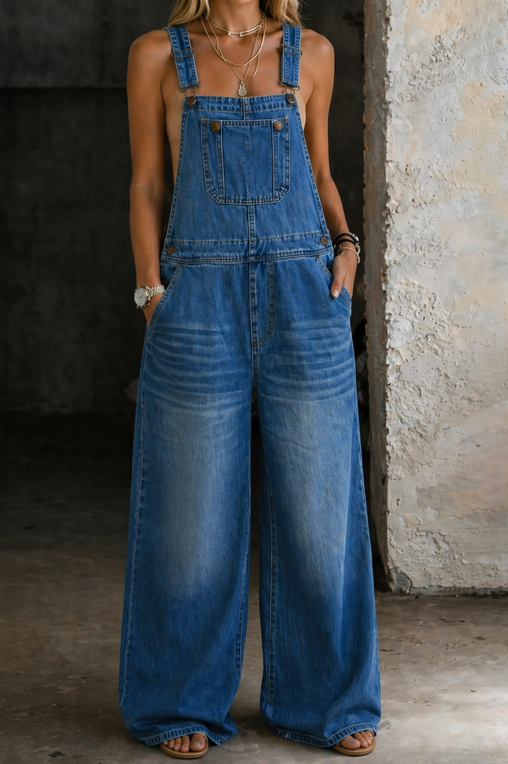 Harper | Denim Jumpsuit with Elastic Waist — Jarah Melbourne
