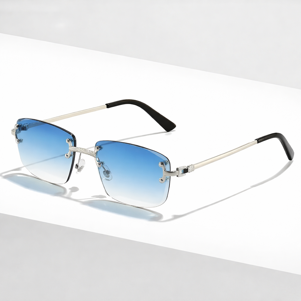 Luna | Skyline Rimless Rectangular Sunglasses