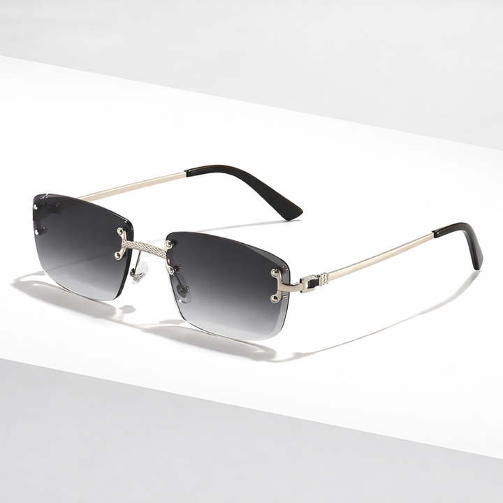 Luna | Skyline Rimless Rectangular Sunglasses
