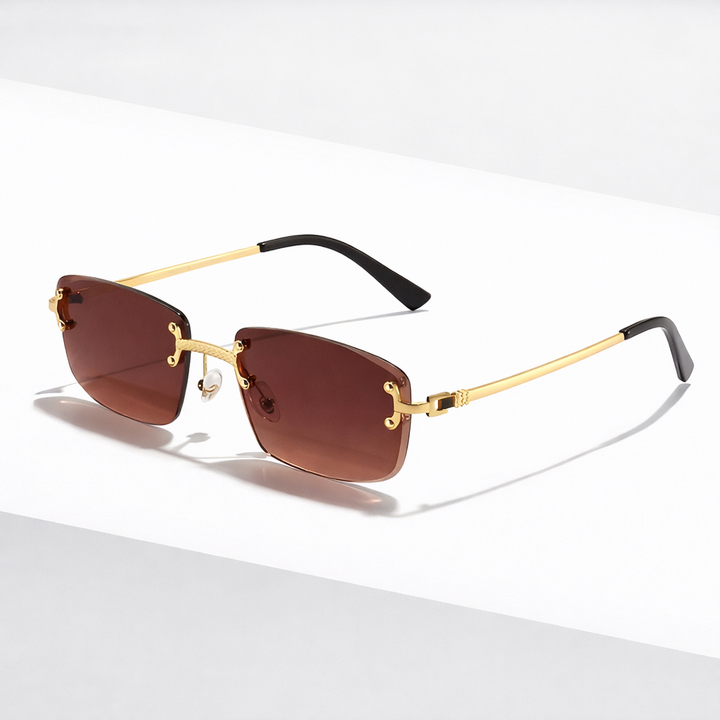Luna | Skyline Rimless Rectangular Sunglasses