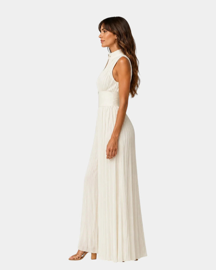 Mara | Pleated Zip Jumpsuit — Jarah Melbourne