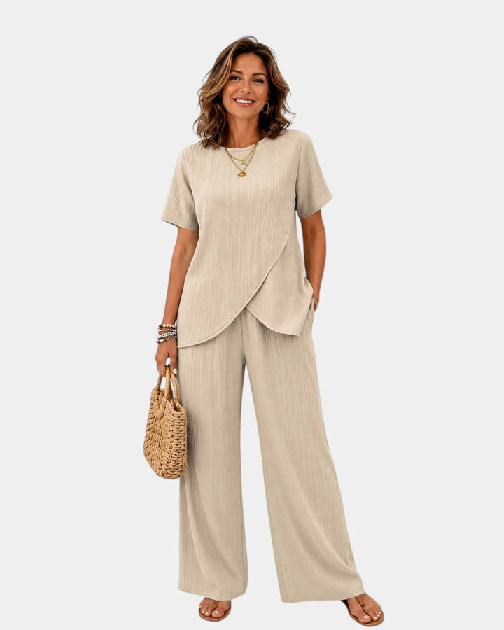 Nadia | Draped Wide-Leg Set — Jarah Melbourne