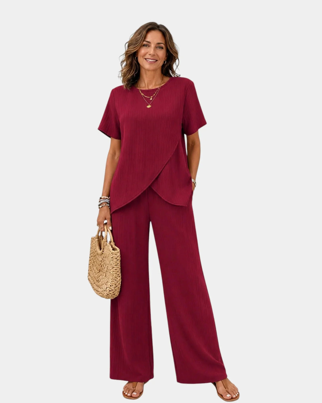 Nadia | Draped Wide-Leg Set — Jarah Melbourne