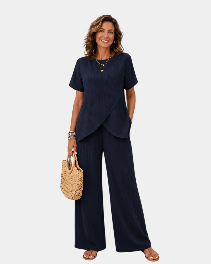 Nadia | Draped Wide-Leg Set — Jarah Melbourne