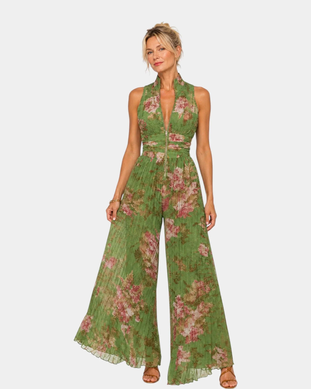 Nell | Floral Wide-Leg Jumpsuit — Jarah Melbourne