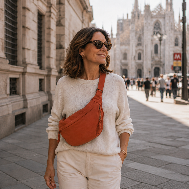 Gioia | Orange Shoulder Bag — Jarah Melbourne