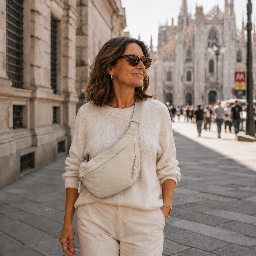 Elena | Beige Shoulder Bag — Jarah Melbourne