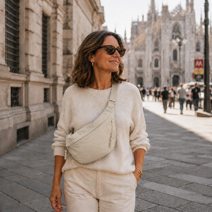 Elena | Beige Shoulder Bag — Jarah Melbourne