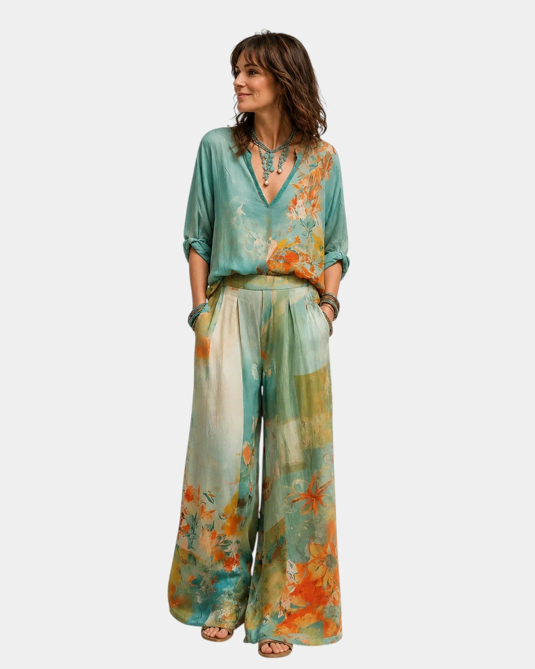 Celia | Floral Wide-Leg Set — Jarah Melbourne