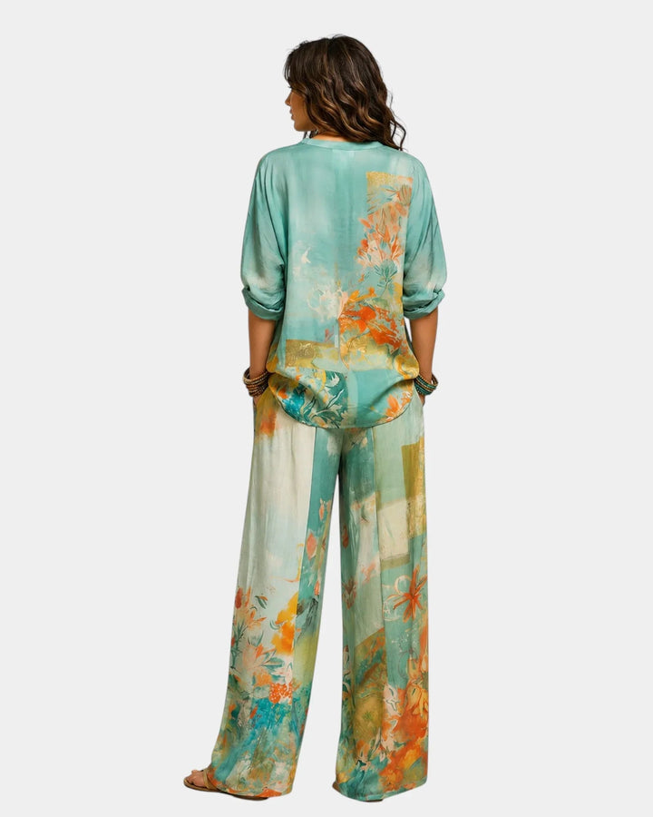 Celia | Floral Wide-Leg Set — Jarah Melbourne
