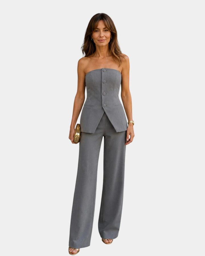 Eda | Strapless Wide-Leg Set — Jarah Melbourne