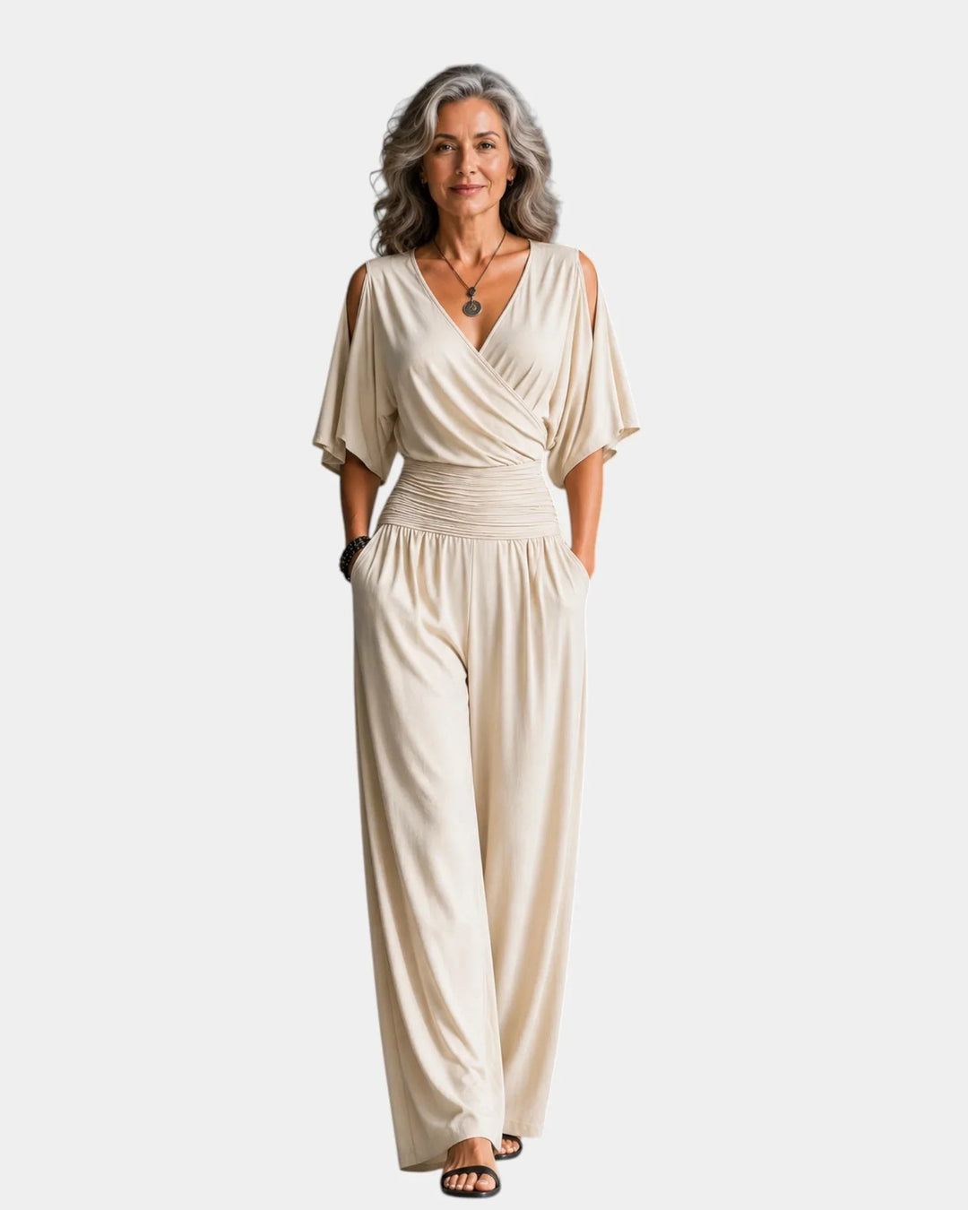 Rena | Off-Shoulder Jumpsuit — Jarah Melbourne