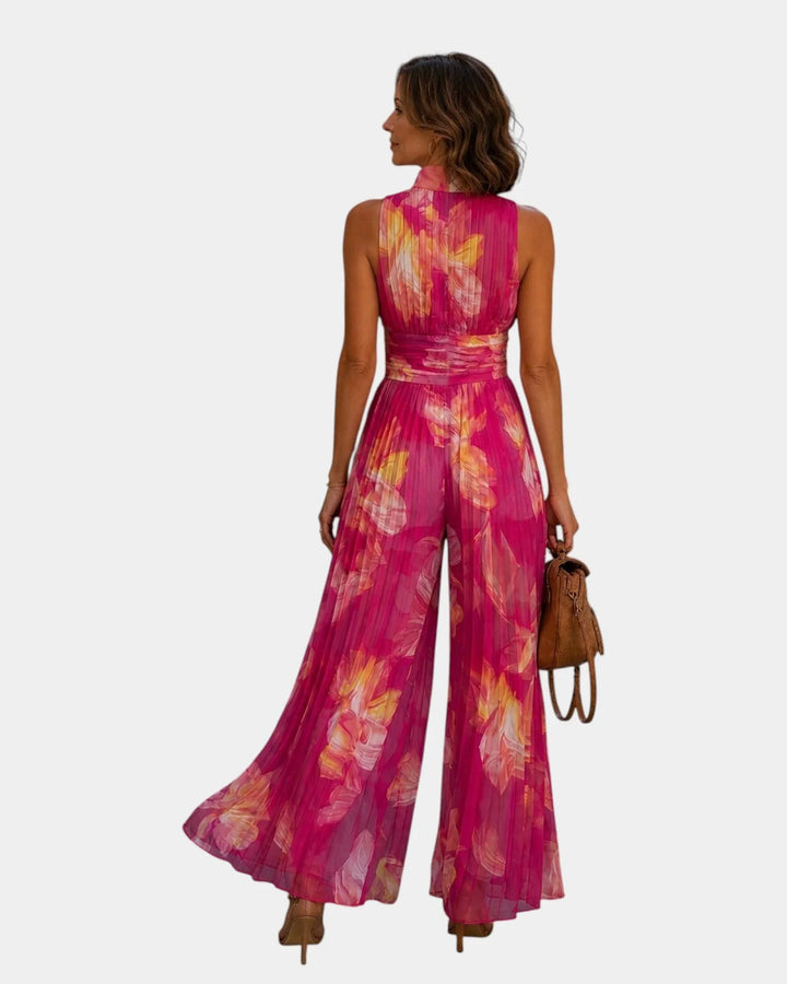 Shana | Floral Chiffon Jumpsuit — Jarah Melbourne