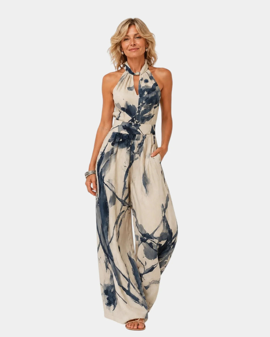 Kelia | Watercolour Print Jumpsuit — Jarah Melbourne