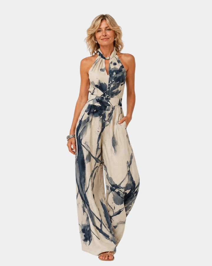 Kelia | Watercolour Print Jumpsuit — Jarah Melbourne