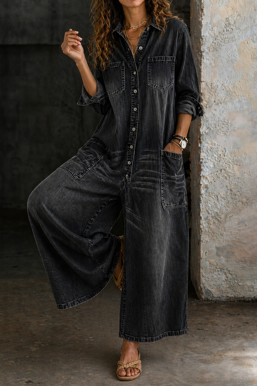 Vivienne | Casual Denim Jumpsuit — Jarah Melbourne