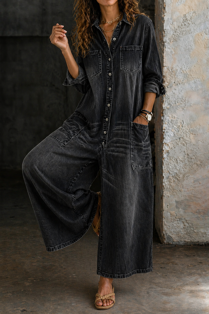 Vivienne | Casual Denim Jumpsuit — Jarah Melbourne