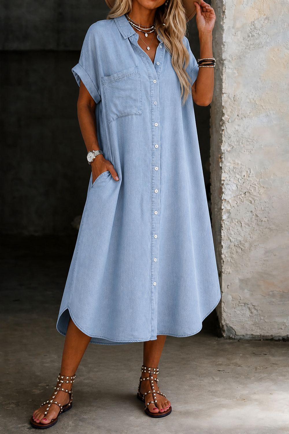 Karen | Light Denim Shirt Dress — Jarah Melbourne