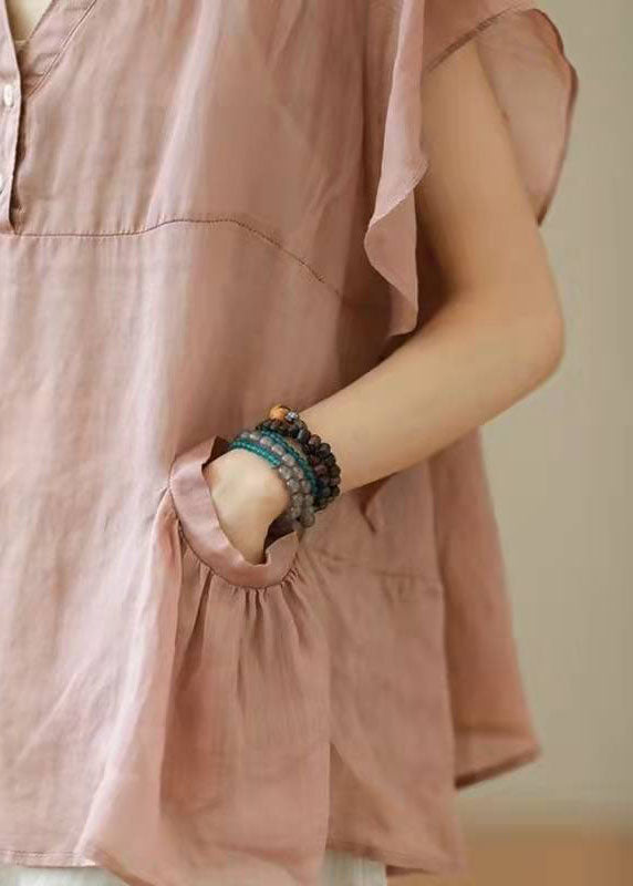 Grey V-Neck Patchwork Autumn Shirt
