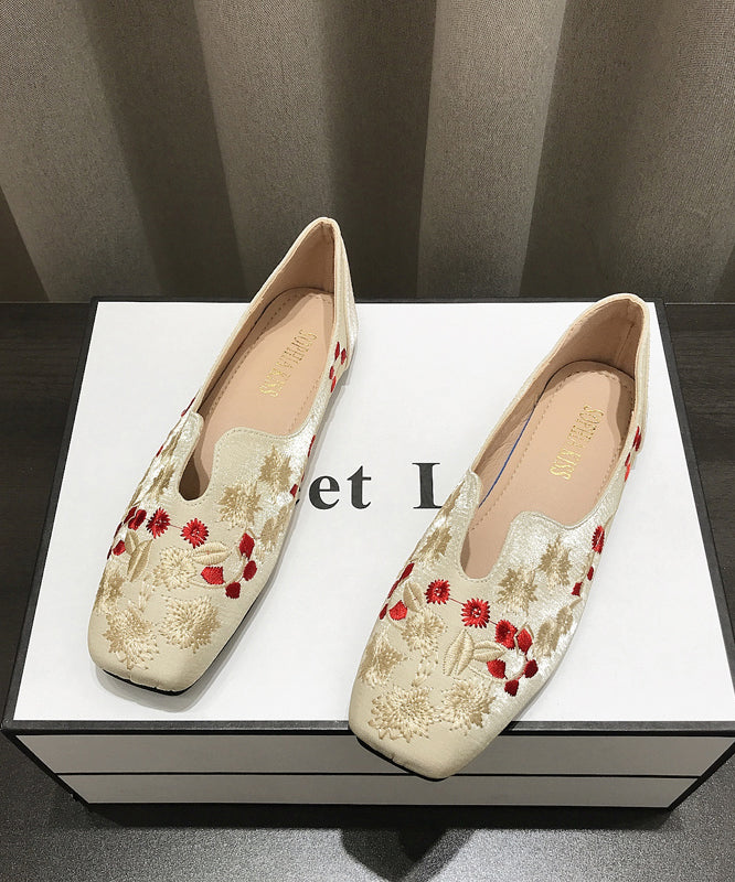 Green Embroidery Penny Loafers