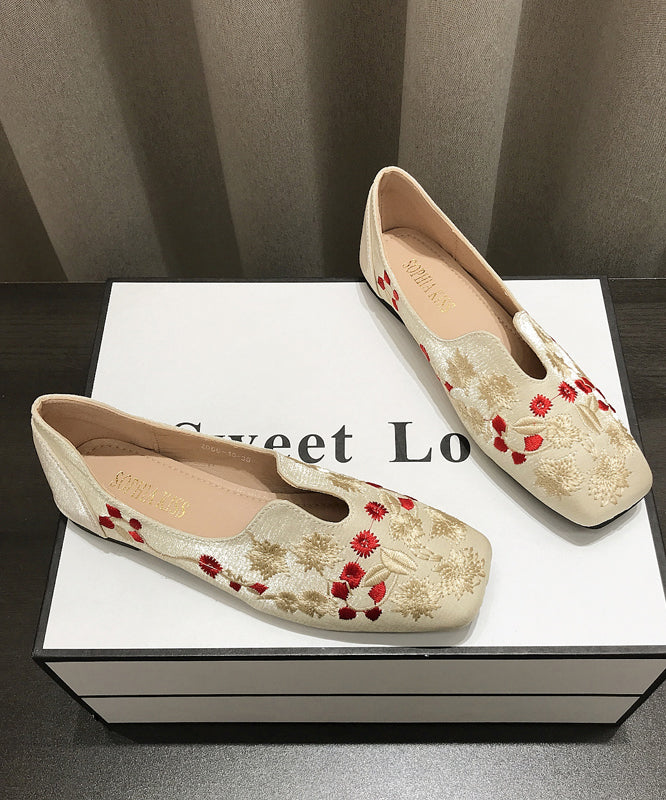 Green Embroidery Penny Loafers