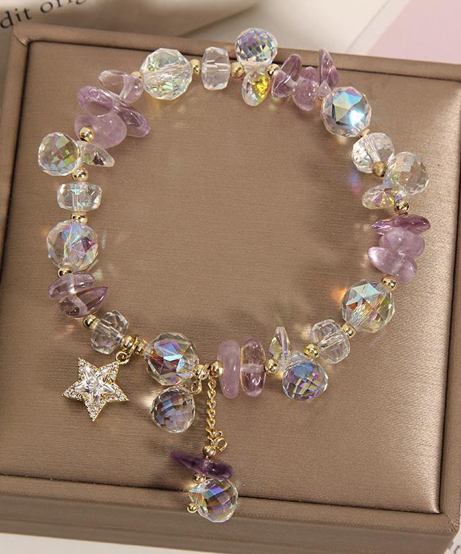 Purple Silver Crystal Zircon Bracelet