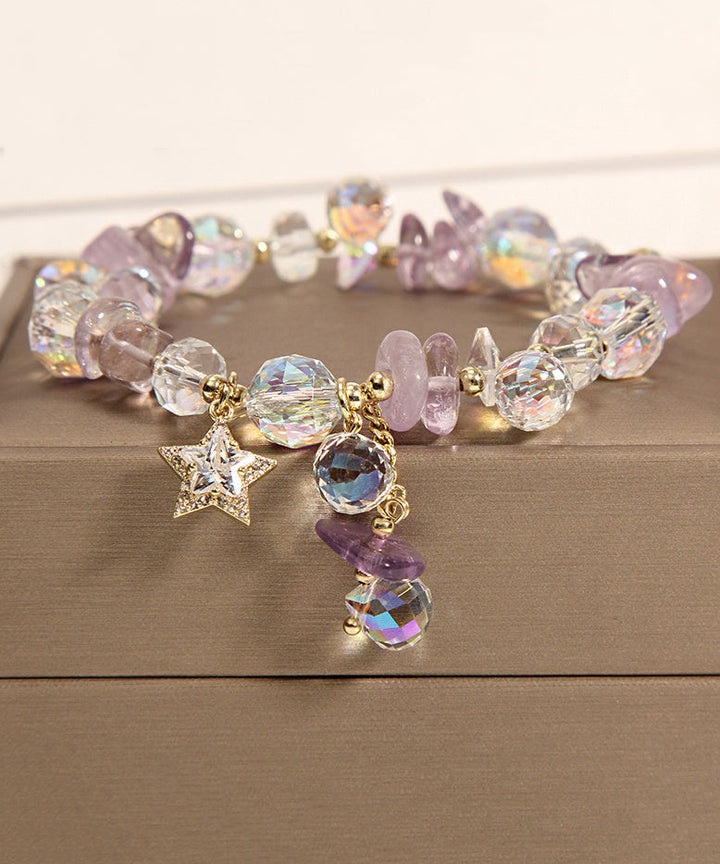 Purple Silver Crystal Zircon Bracelet