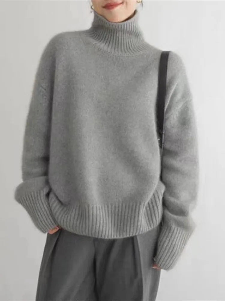 Isabella – Cashmere-Look Roll-Neck Jumper — Jarah Melbourne