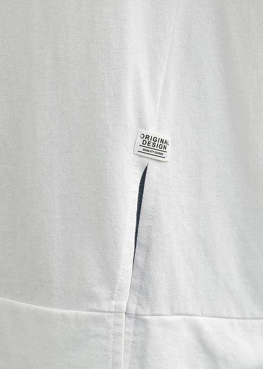 White Cotton O-Neck Summer T-Shirt