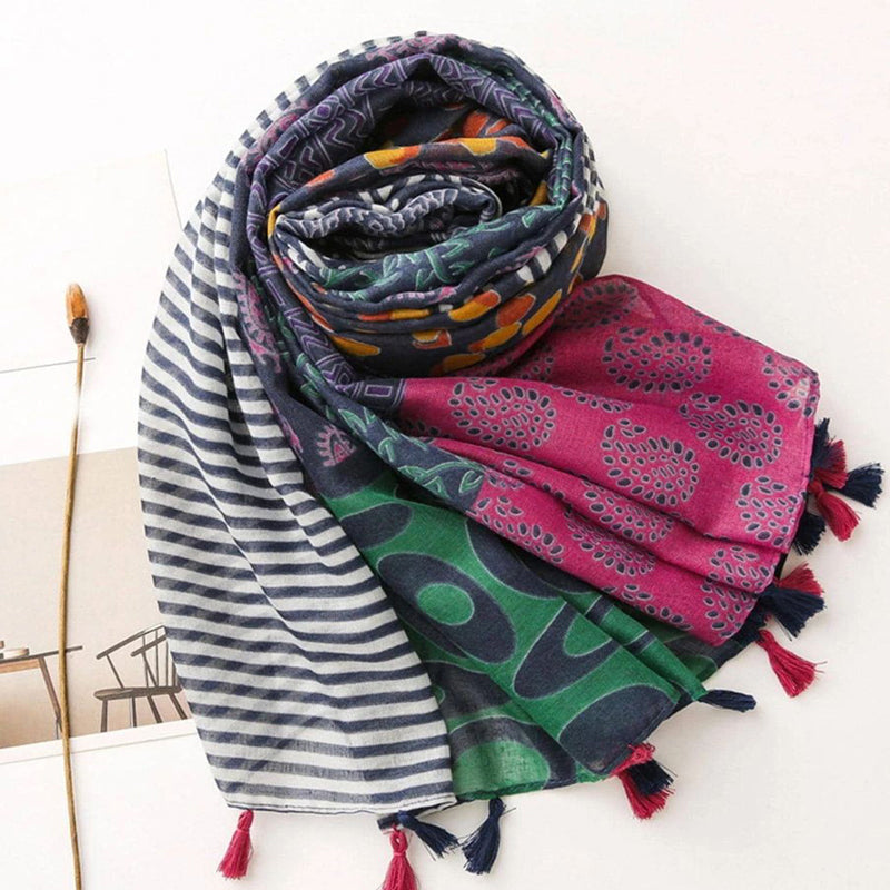Maple | Vintage Colour Block Scarf