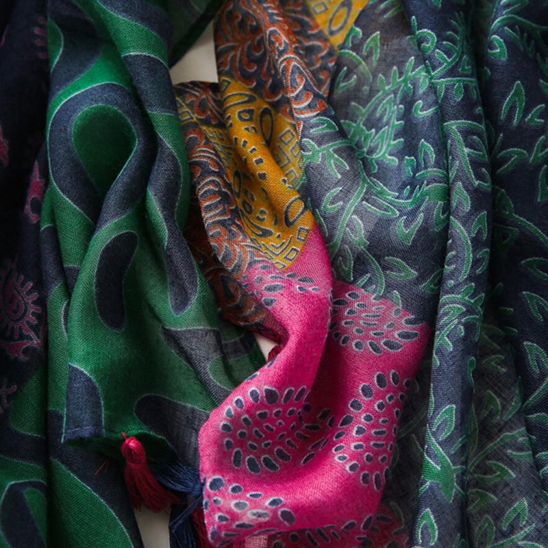 Maple | Vintage Colour Block Scarf