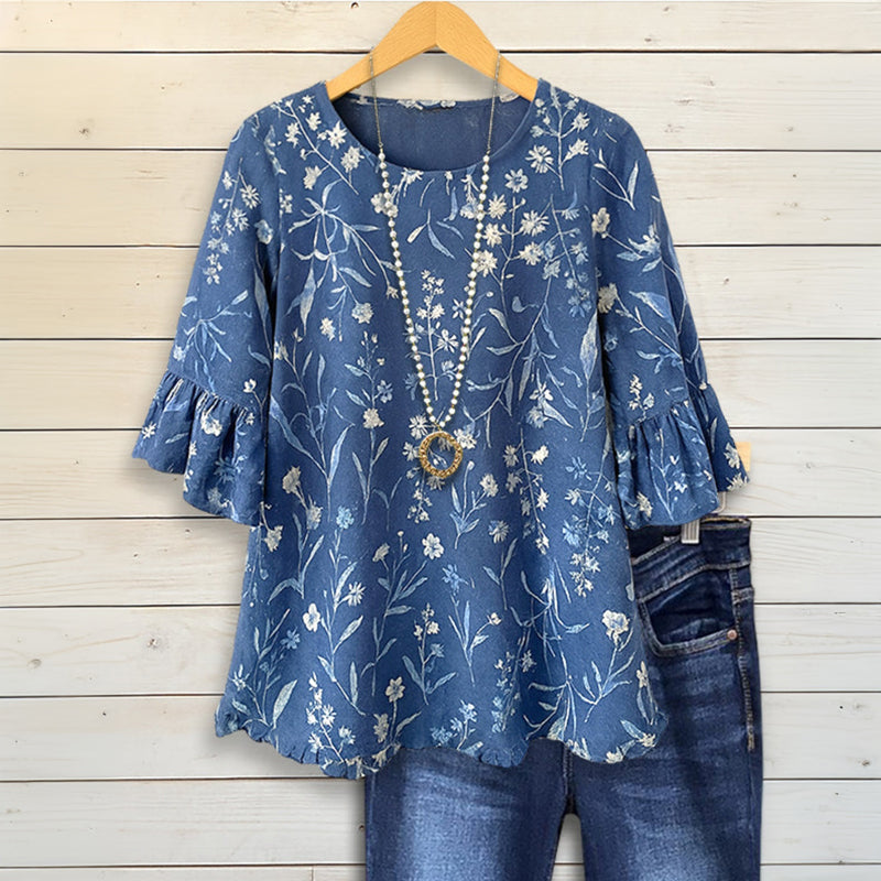 Aria | Vintage Blouse with Floral Print