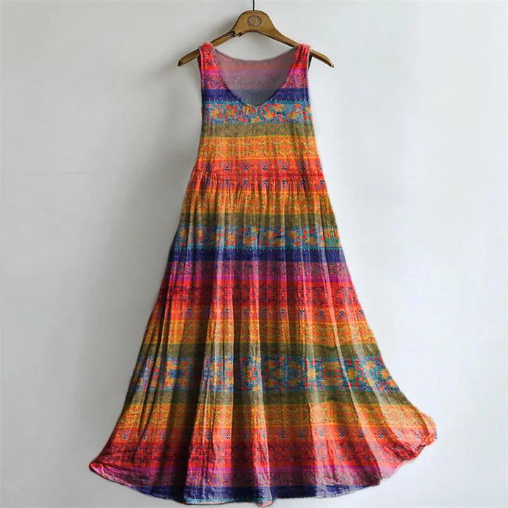 Aria | Vintage Ethnic Print Dress