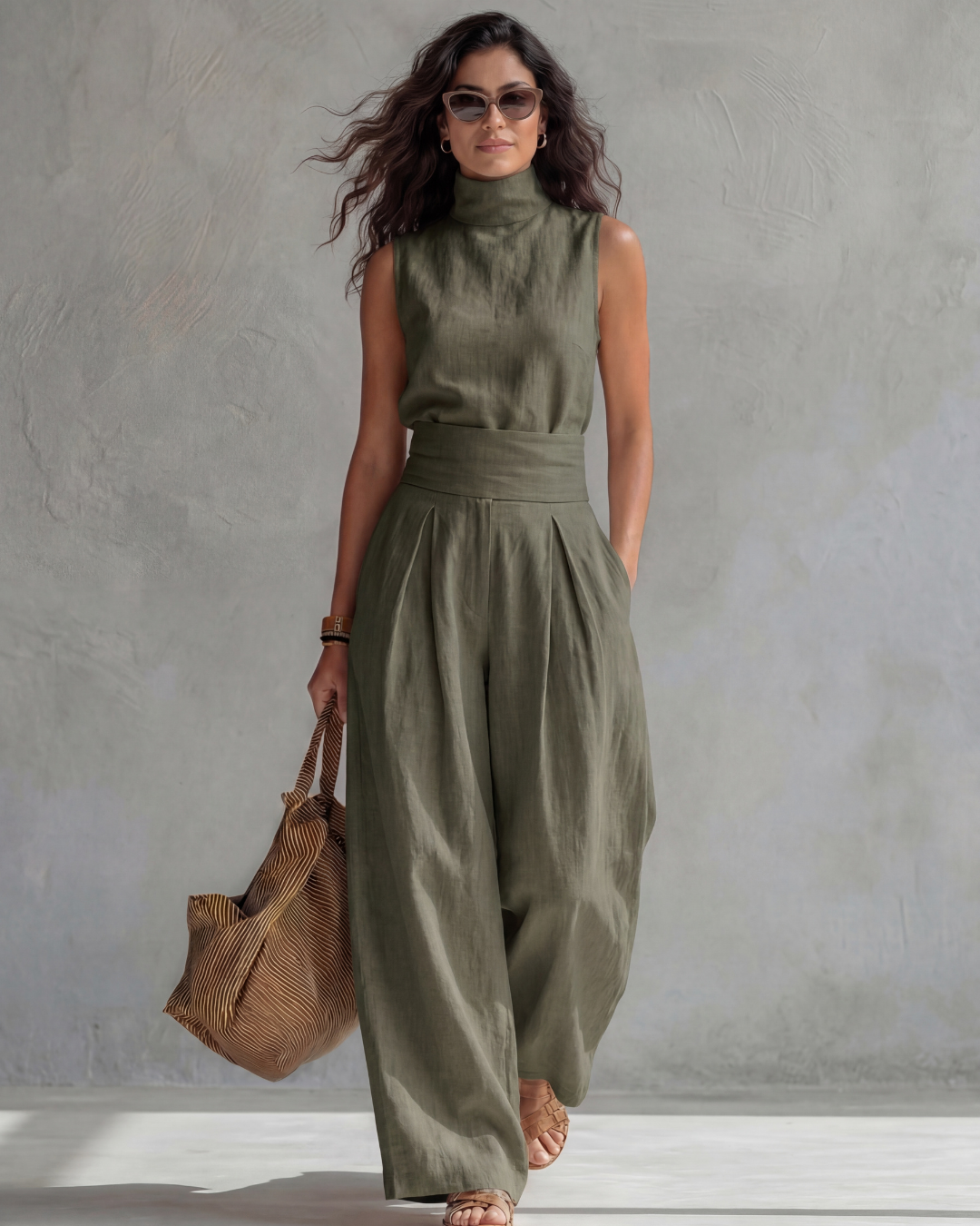 Maria | Elegant Wide Pants and Top Set