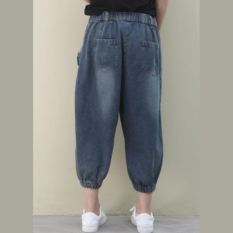 Dark Blue Pocket Cotton Shorts