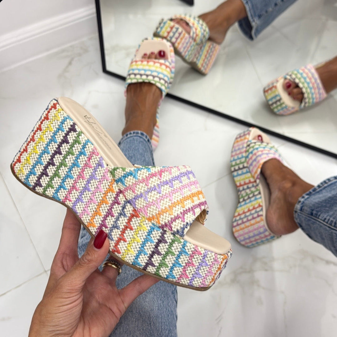 Nika | Colourful Wedge Sandal