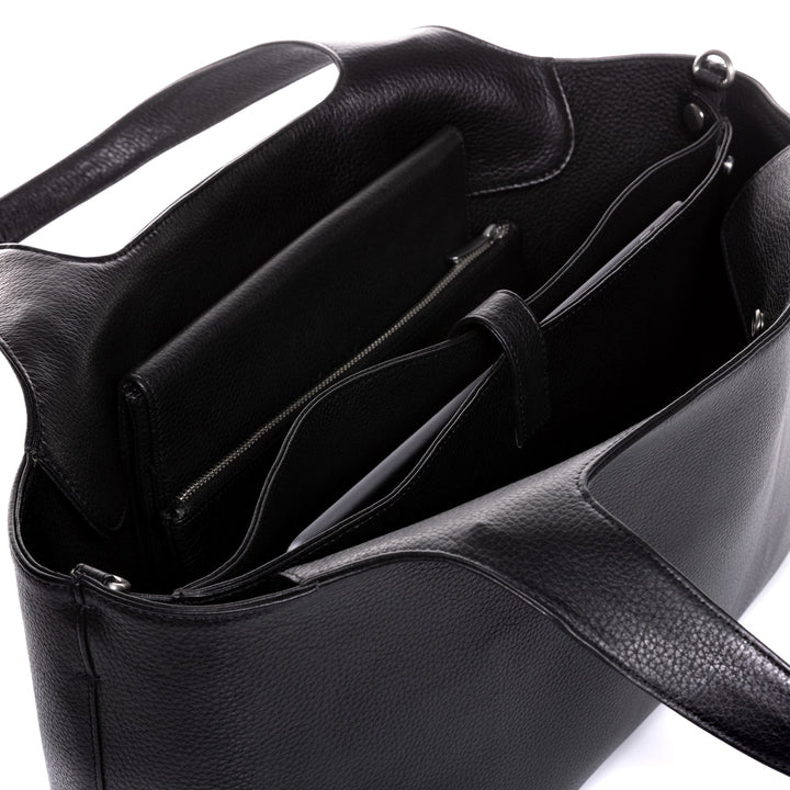 FEYNSINN Handbag Leather 5 Piece NEA Nappa Leather BERLIN Add On Black Grey Brown