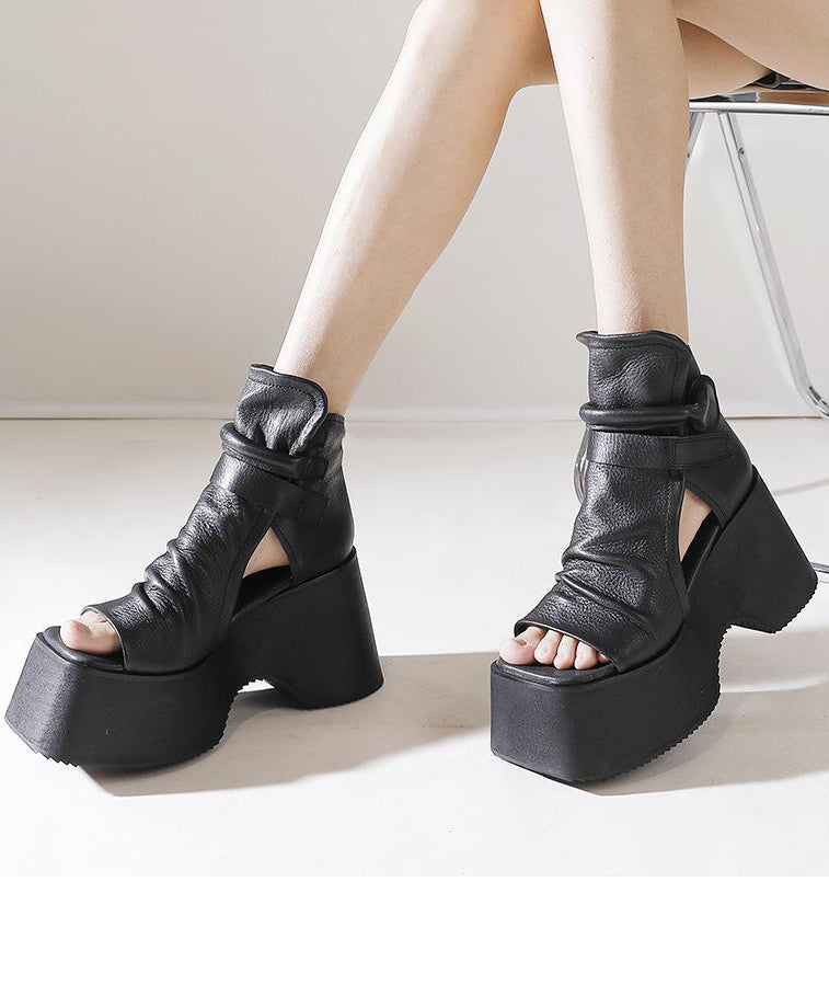 Black Platform Sandals