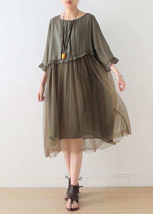 Black Tulle Patchwork Chiffon Maxi Dress