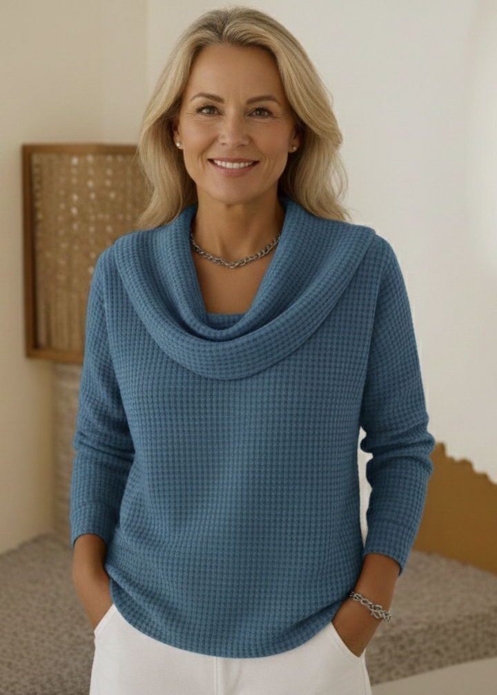 Amber – Waterfall-Neck Jumper — Jarah Melbourne