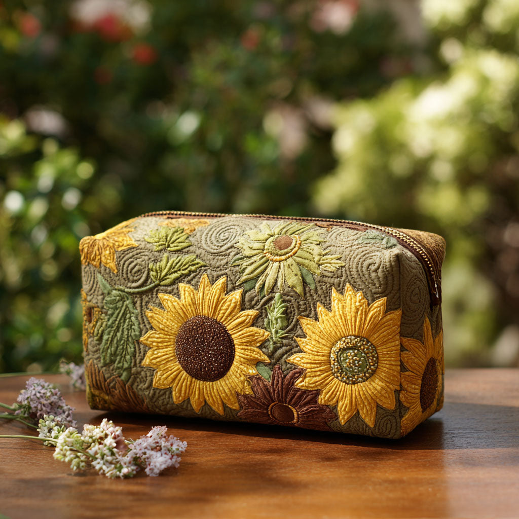 Golden Field | Quilted Makeup Bag