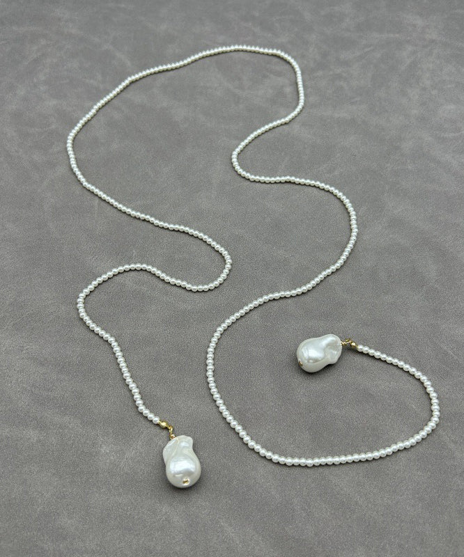 Green Crystal Pearl Graduated Necklace